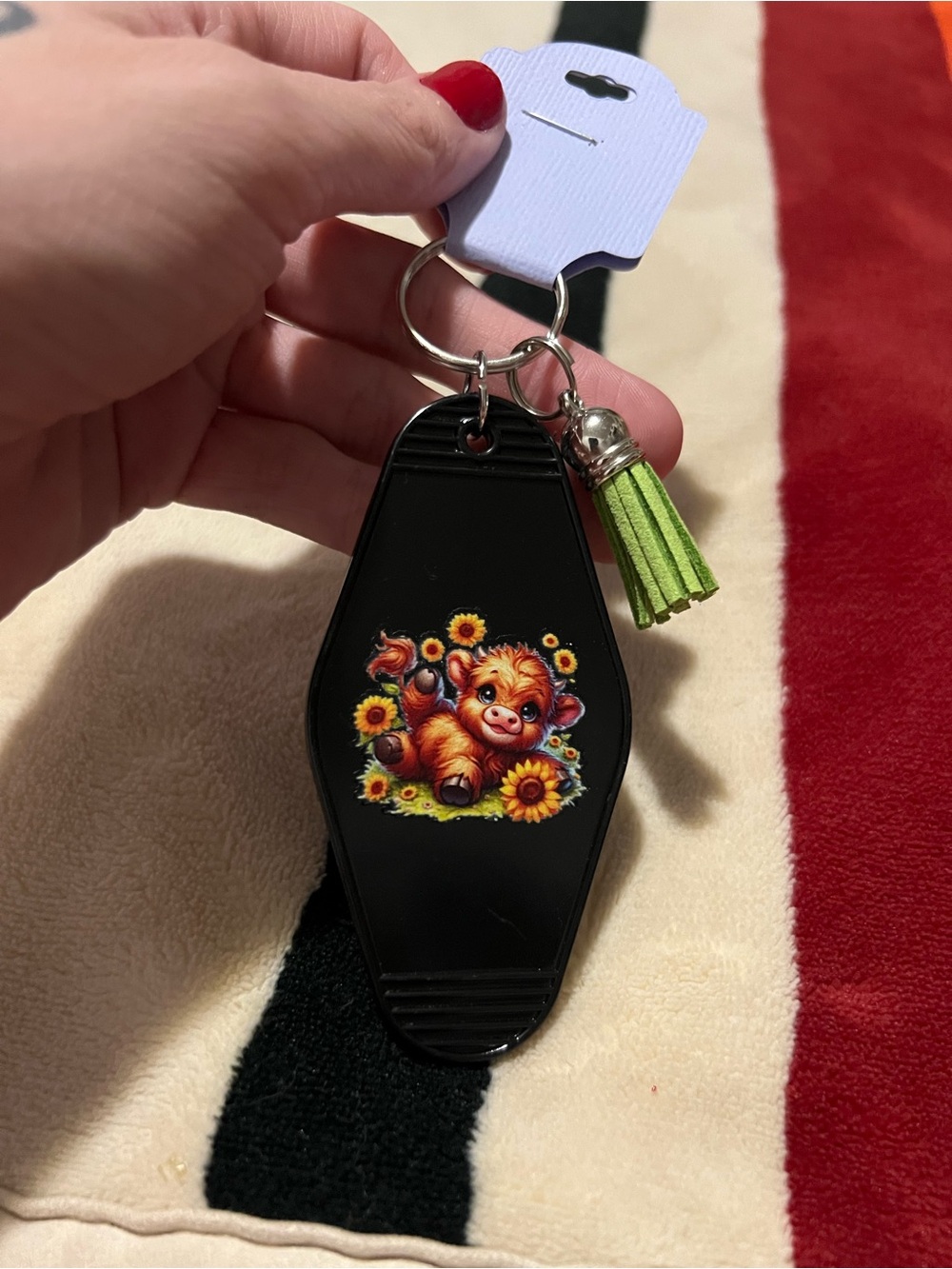 Cute Cow Keychain 🌻